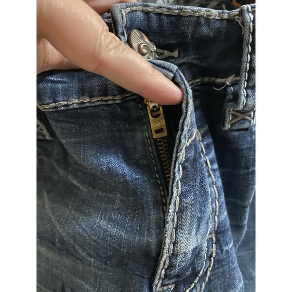 Rock Revival Jeans Mens Navid Straight 36 Blue Denim Distressed Vintage Y2K - Picture 12 of 13